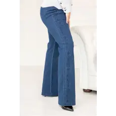  Lafei Nier virágmintás trapéz farmer nadrág