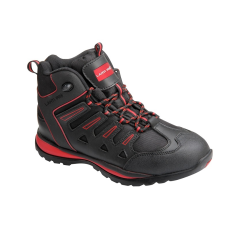 Lahti Pro Bőr/Oxford Csizma Fekete/Piros, Sb Sra, 46 (L3010746)