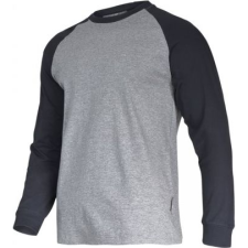 Lahti Pro Hosszú ujjú póló. 190g/m2, szürke-fekete, "m", ce, lahti (L4022302) munkaruha