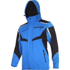 Lahti Pro Softshell kabát kapucnival és ujjnyílással, kék-piros, 