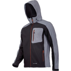 Lahti Pro Softshell kabát kapucnival, fekete-szürke, 