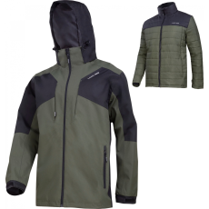 Lahti Pro Zöld-fekete 3 az 1-ben kabát levehető béléssel, 
