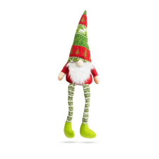 Lakatos István E.V. Karácsonyi skandináv manó dísz lábakkal, rózsaszín és zöld színű - Zöld karácsonyi dekoráció