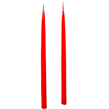  Lakkozott ceruza gyertya piros 230x10mm 8db/csom (db ár) dekorációs kellék