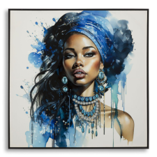  Lakkozott falfestmény kerettel altea -a- 82x4x82cm grafika, keretezett kép