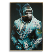 Lakkozott falfestmény kerettel kongy -a- 62x4x92cm grafika, keretezett kép
