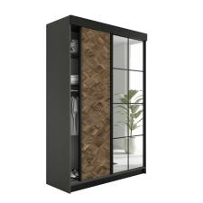  Lamaro Tolóajtós Szekrény tükörrel 138x205cm - grafit &amp; ArtDeco bútor