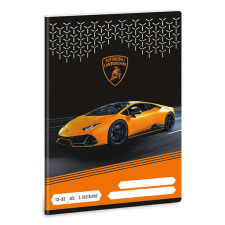 Lamborghini autós füzet - 3. osztályos vonalas - 12-32 - fekete/narancssárga füzet
