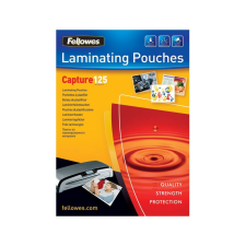 Lamináló fólia, 54x86mm, 125 mikron, fényes, 100 db/doboz, Fellowes® lamináló fólia