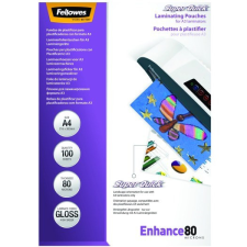  Lamináló fólia FELLOWES A/4 SuperQuick 80 mikron fényes 100/csom lamináló fólia