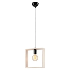 Lamkur 34935 LM-1.4.1 egyizzós függeszték, acél-fa, fehér világítás