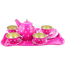 Lamps teáskészlet, pöttyös, ón konyhakészlet