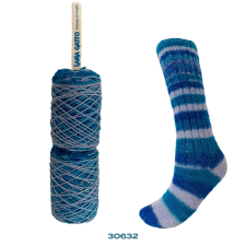 Lana Gatto Merino Socks önmintázó zoknifonal, 100g, 30632 blu mix fonal, cérna