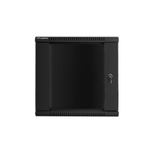 Lanberg 19'' 12U 600x600mm fekete (üvegajtó) fali rack szekrény szerver