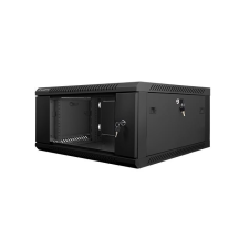 Lanberg 4U 19" fali rack szekrény 600x600mm fekete (WF01-6604-10B) (WF01-6604-10B) - Rack szekrény asztali számítógép kellék