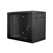 Lanberg 9U 19" fali rack szekrény 600x450mm fekete (WF01-6409-10B) (WF01-6409-10B) asztali számítógép kellék