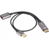 Lanberg AD-HD-DP-02 HDMI 2.0 apa - DisplayPort 2.0 anya 4K 60Hz Átalakító Adapter - Ezüst (AD-HD-DP-02)