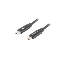 Lanberg CA-CMCM-40CU-0005-BK USB-C apa - USB-C apa Kábel 0.5m - Fekete kábel és adapter