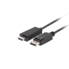 Lanberg CA-DPHD-11CC-0050-BK DisplayPort 1.1 - HDMI 1.4 Kábel 3m - Fekete
