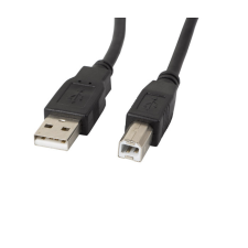 Lanberg CA-USBA-10CC-0005-BK USB-A apa - USB-B apa 2.0 Nyomtató kábel - Fekete (0.5m) kábel és adapter