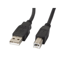 Lanberg CA-USBA-11CC-0050-BK USB 2.0 A-B kábel 5m Fekete kábel és adapter