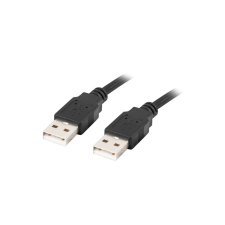 Lanberg CA-USBA-20CU-0010-BK USB-A apa - USB-A apa 2.0 Összekötő kábel - Fekete (1m) kábel és adapter