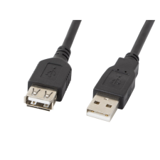 Lanberg CA-USBE-10CC-0030-BK USB-A 2.0 (apa - anya) kábel 3m - Fekete (CA-USBE-10CC-0030-BK) kábel és adapter