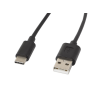 Lanberg CA-USBO-10CC-0018-BK USB-A - USB-C (apa - apa) kábel 1.8m - Fekete