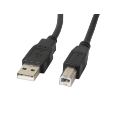 Lanberg cable USB 2.0 AM-BM with ferrite 1.8m black kábel és adapter