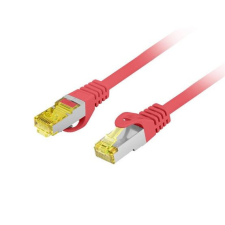 Lanberg CAT.6a S/FTP LSZH kábel 1m piros (PCF6A-10CU-0100-R) kábel és adapter