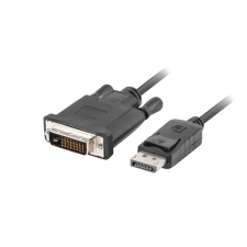 Lanberg Displayport apa - DVI-D apa Adapter kábel 3m Fekete kábel és adapter