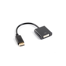 Lanberg DisplayPort --> DVI-D kábel 10cm (AD-0007-BK) (AD-0007-BK) kábel és adapter