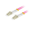 Lanberg FO-LULU-MD41-0100-VT duplex optikai patch kábel 4xLC/UPC csatlakozóval, 50/125 LSZH OM4, 10m (FO-LULU-MD41-0100-VT)