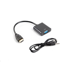 Lanberg HDMI --> VGA adapter + audio kábel (AD-0017-BK) (AD-0017-BK) kábel és adapter