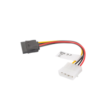 Lanberg MOLEX apa ->SATA anya Tápkábel 15cm (CA-HDSA-10CU-0015) kábel és adapter