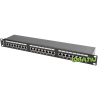 Lanberg Patch panel CAT6 UTP 24 PORT 0.5U 19" árnyékolt fekete (PPS6-0024-B)