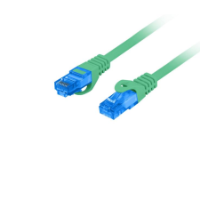 Lanberg S/FTP CAT6a Patch kábel 0.5m Zöld kábel és adapter