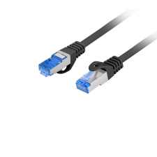 Lanberg S/FTP CAT6a Patch kábel 15m Fekete kábel és adapter
