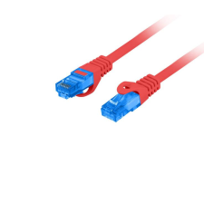 Lanberg S/FTP CAT6a Patch kábel 1m Piros kábel és adapter