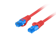 Lanberg S/FTP CAT6a Patch kábel 1m Piros (PCF6A-10CC-0100-R) kábel és adapter