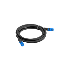 Lanberg S/FTP CAT6a Patch kábel 3m - Fekete kábel és adapter