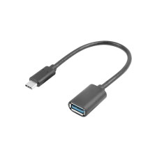 Lanberg USB-C apa - USB-A anya Adapter 15cm kábel és adapter