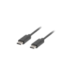 Lanberg USB-C apa - USB-C apa 3.2 Adat és töltő kábel - Fekete (0.5m)