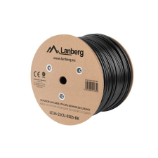 Lanberg UTP CAT6 Hálózati kábel 305m - Fekete (LCU6-21CU-0305-BK) kábel és adapter
