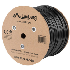 Lanberg UTP Összekötő Fekete 305m LCU6-21CU-0305-BK kábel és adapter