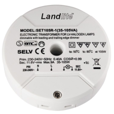 Landlite SET105R-1 Elektronikus transzformátor kisfeszültségű halogén lámpákhoz villanyszerelés