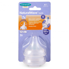 Lansinoh NaturalWave® természetes hullámvonalú, lassú folyású etetőcumi, 2 db cumi