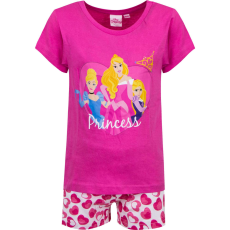  Lányok rövid pizsama, Disney Princess, fehér/fukszia, 2 éves