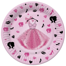 Lányos Party Dress papírtányér 8 db-os 22,7 cm party kellék