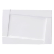  Lapostányér AMBITION Kubiko téglalap alakú fehér 30,5x21 cm tányér és evőeszköz